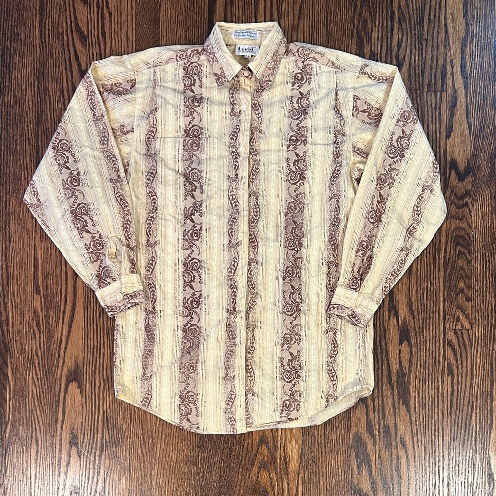 Vintage 90s Floral Button Up Shirt